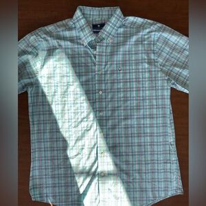 Men’s Southern Shirt Plaid Button-Up Short Sleeve